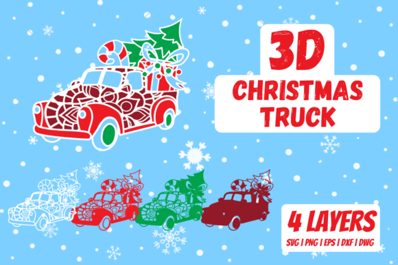 3D Christmas Truck