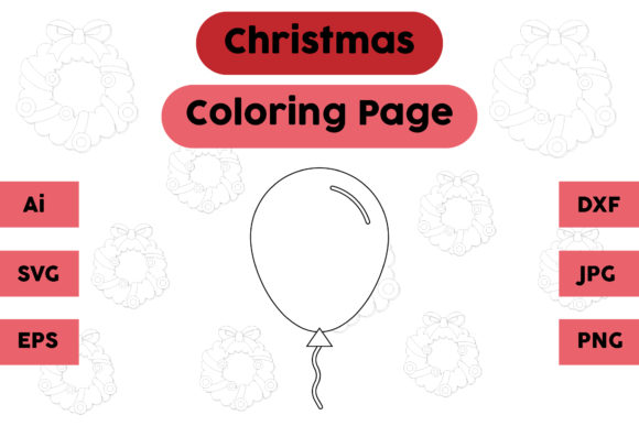 Christmas Coloring Page - Balloon