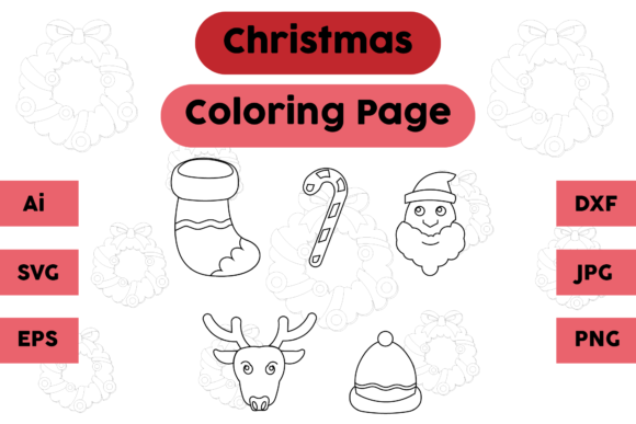 Christmas Coloring Page Design Set for Creative Sellers