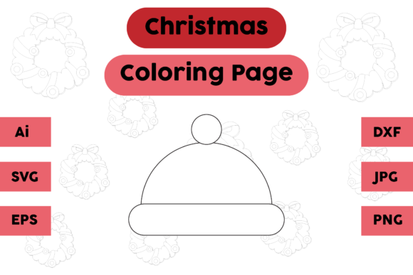 Christmas Coloring Page - Hat 15
