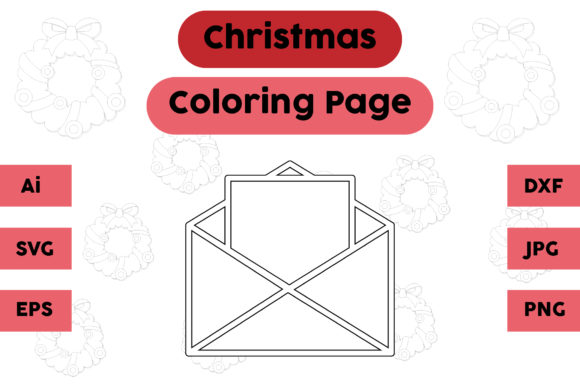 Christmas Coloring Page - Mail 01