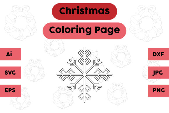 Christmas Coloring Page - Snow 01