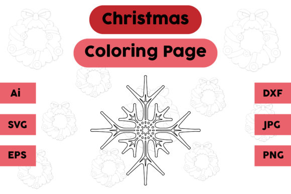 Christmas Coloring Page - Snow 05