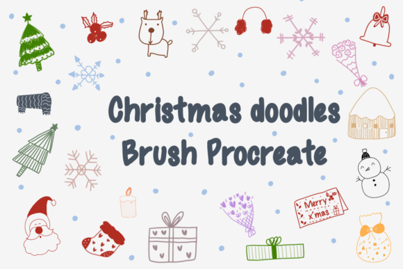 Christmas Doodles Procreate Brush Stamps