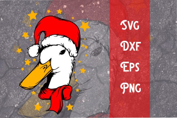 Christmas Duck Svg for Print Templates