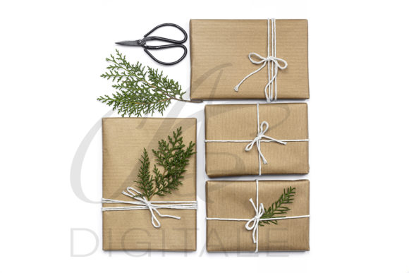 Christmas Gifts Styled Stock Photo for Holiday Content