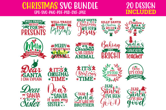 Christmas Quotes Svg Bundle for Crafts