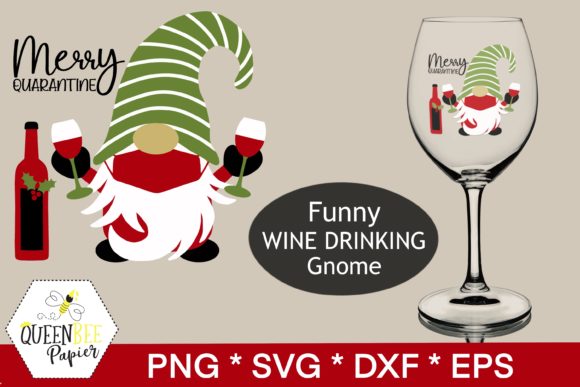 Christmas, Wine, Gnome: A Crafts Graphic Design Asset