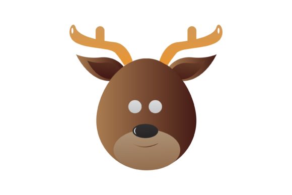Deer Christmas Icon Gradient
