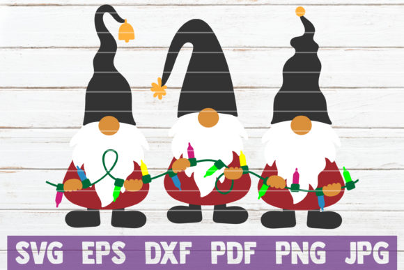 Gnomes with Christmas Lights for Crafts
