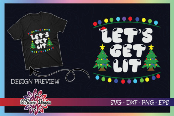 Let’s Get Lit Funny Christmas Lights
