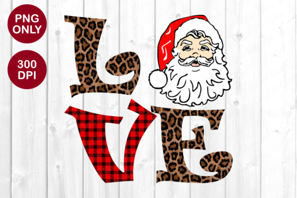 LOVE Christmas Sublimation Clipart for Crafts