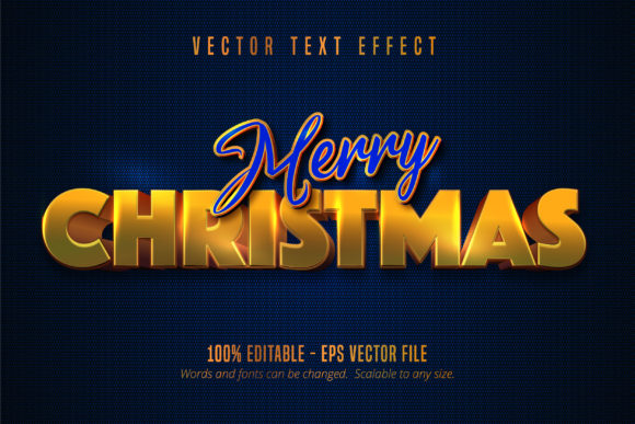 Merry Christmas Golden Style Text Effect with Layer Styles