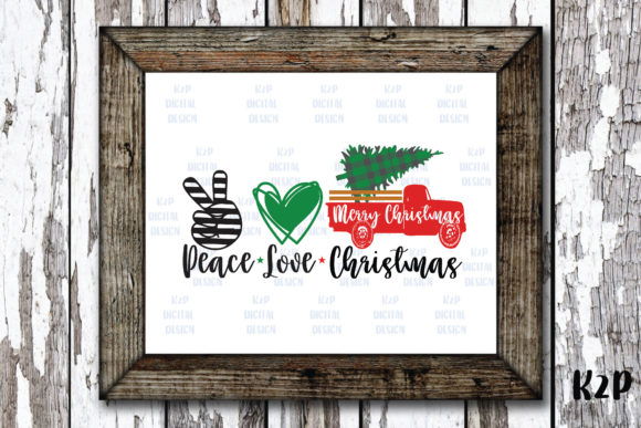 Peace Love Christmas Truck Farm Fresh Crafts