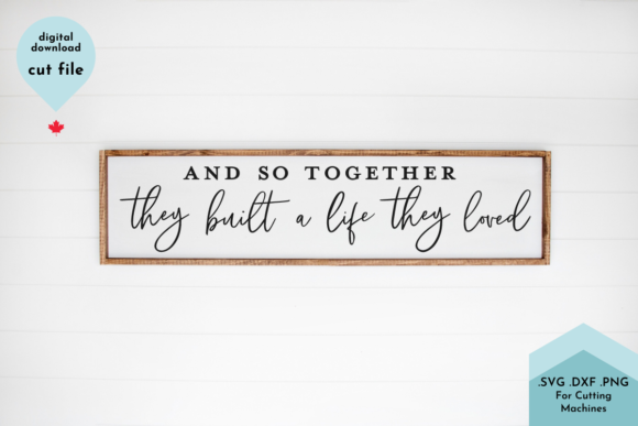 Together Family Sign Bedroom Over Bed for Crafts