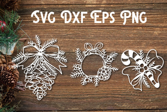 Victorian Christmas Hand Drawn Svg for Print Templates